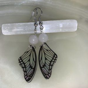 Quartz Butterfly earrings
